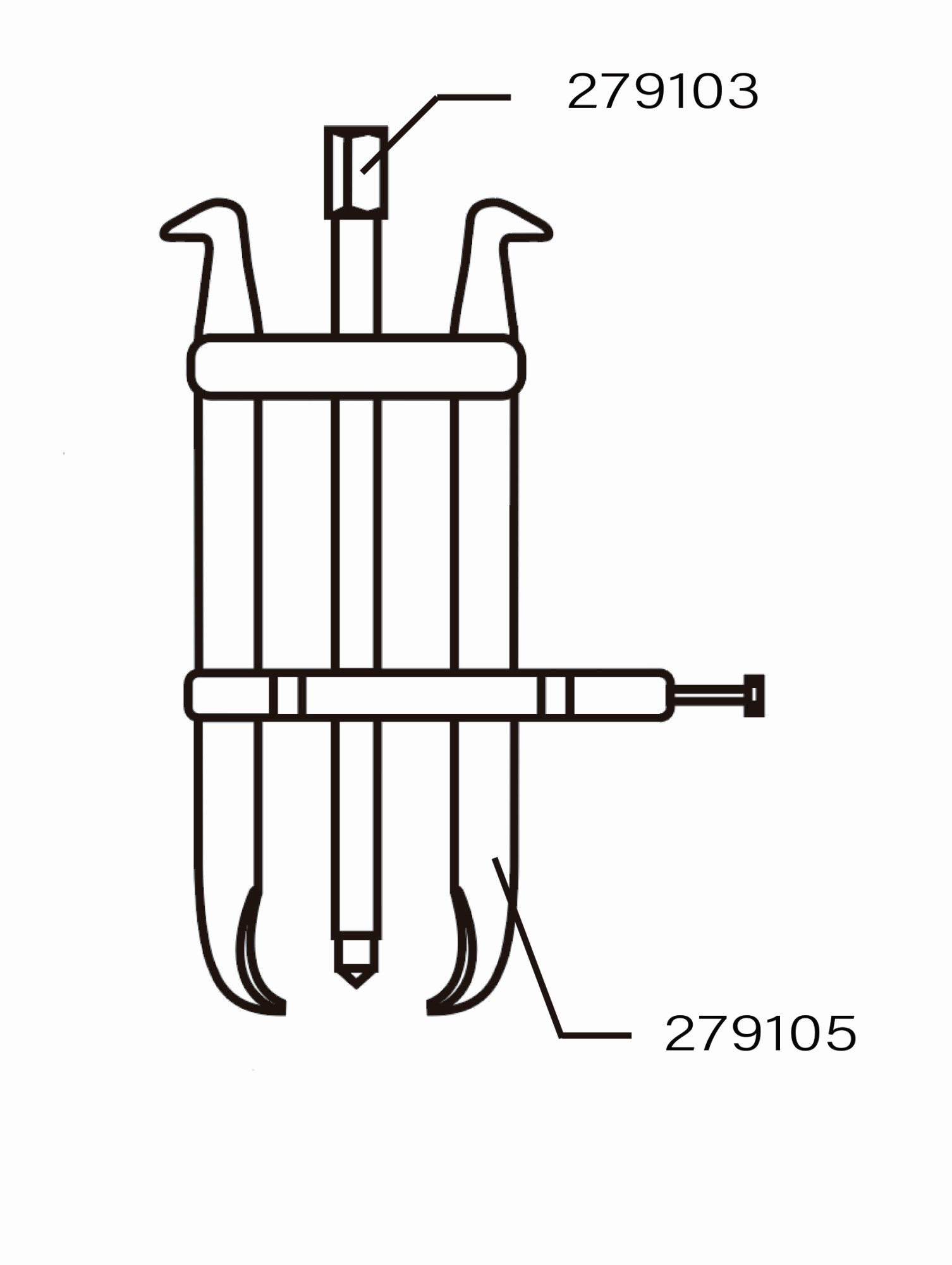 EXTRACTOR FORZA SERIE 2791 DESPEGADORES RODAMIENTOS